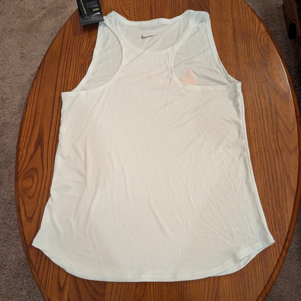 Nike Women's White Tank Top with Orange Logo, Size XS - NEW - Picture 6 of 8